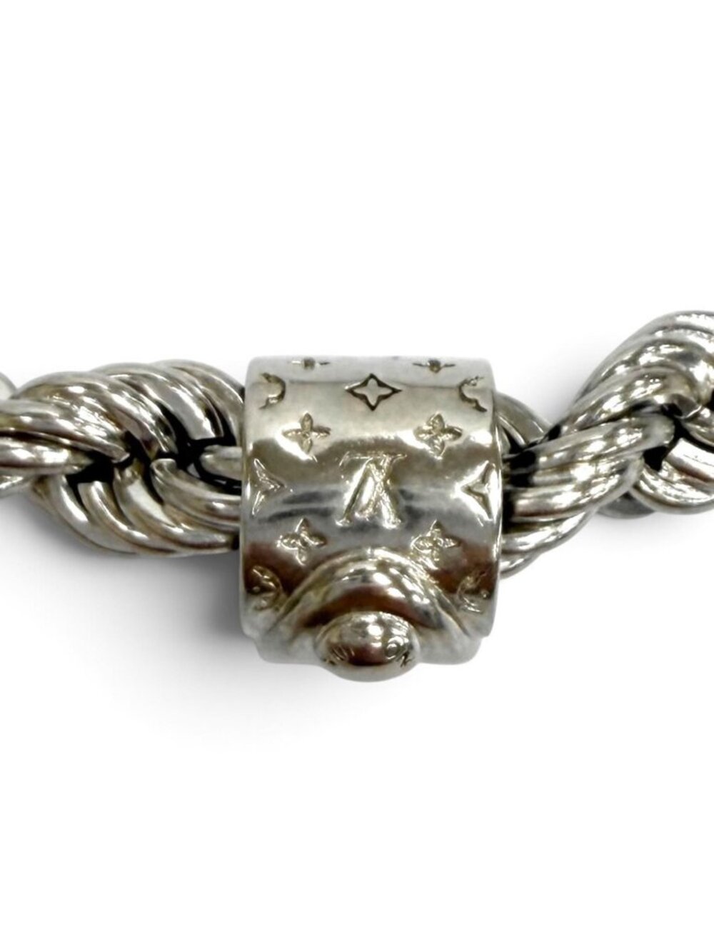 Louis Vuitton Necklace LV Rope Monogram Silver